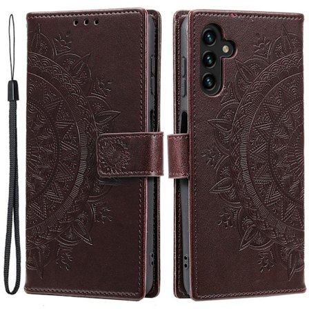 SKALO Samsung S25 Mandala Flip Cover - Brun