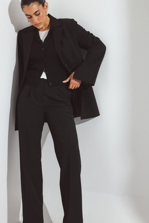 NA-KD gerade geschnittene Anzughose - Business Hosen - Schwarz - EU 32