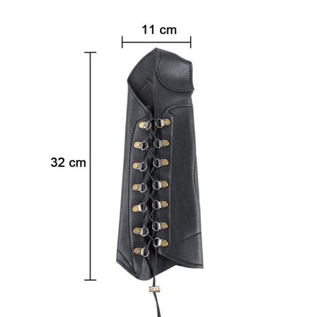 PU-nahkainen jousiammunnan k sivarsisuoja, musta