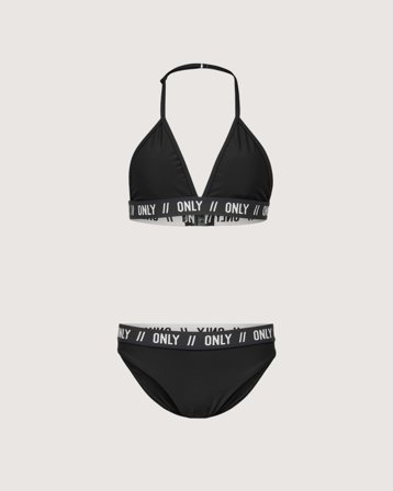 Kids ONLY KOGSANDY LOGO BIKINI SET ACC Czarny Stroje kąpielowe i szlafroki Dziewczyna - Kids Brand Store