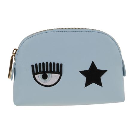 Chiara Ferragni Collection, Toilet Bags Blauw, Dames, Maat:ONE Size