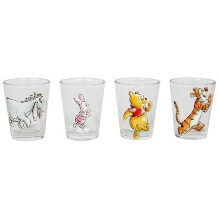 Nalle Puh Group 4-pack Shot Glass Set