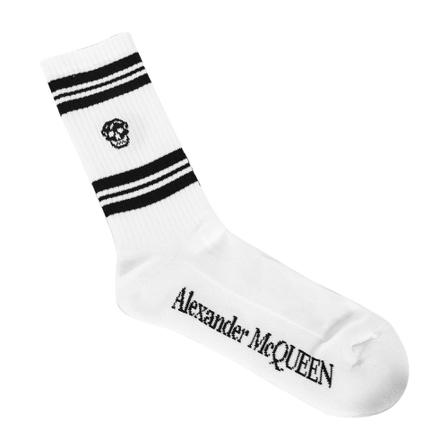 Alexander McQueen Skull logo Socks Hvid, Herre Strømper