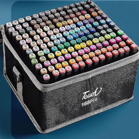 24 168 Farve Dobbeltsidede Kunstmarkørpennesæt Til Tegninger, Skitse, Olie-baserede Markører, Graffiti, Skole