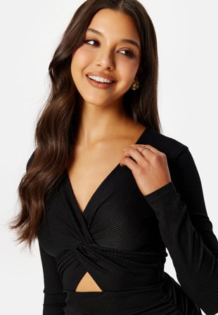 BUBBLEROOM Porter cut out dress Black Klær