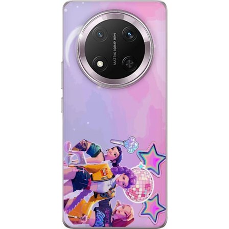 Kompatibelt Mobildeksel til Honor Magic7 Lite Futuristiske popidoler i neonfarger med discoelementer, stjerner og pastellfarget romhimmel.