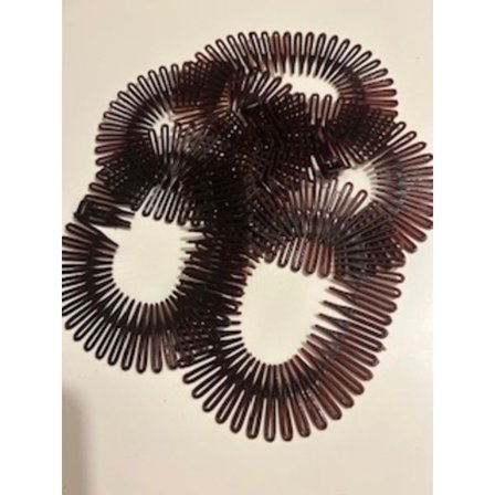 REA___PacK med 5 Mörk Bruna Zic zac diadem i plast