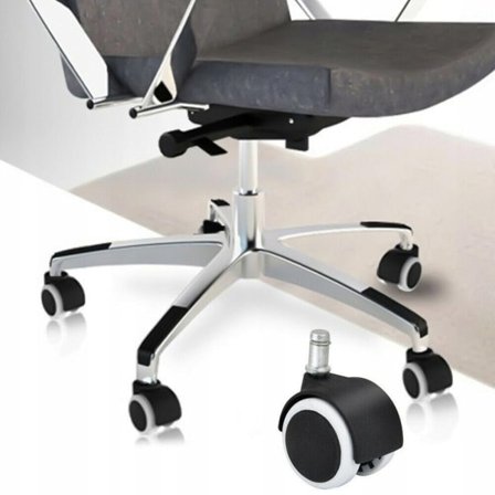 5-pak hjul til kontorstol - 11 mm sort