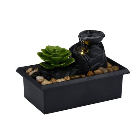 Arti Casa Fontän med LED & plastblomma