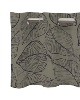 Rengaskappa Hugo painetulla lehtikuviolla Kaki