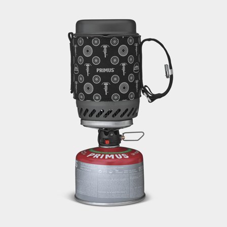 Réchaud à gaz / réchaud de camping portable Primus Lite Plus Stove System Feed Zone, 1500 W, avec allumage piezo intégré + casserole (500 ml), + Gaz 