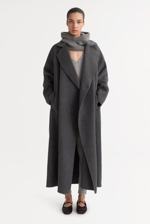 Soft Goat - Oversized coat - L - Dark Grey