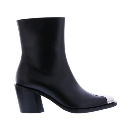 Alexander McQueen, Boots Leather Boxcar Czarny, Kobieta, Rozmiar: 37 EU
