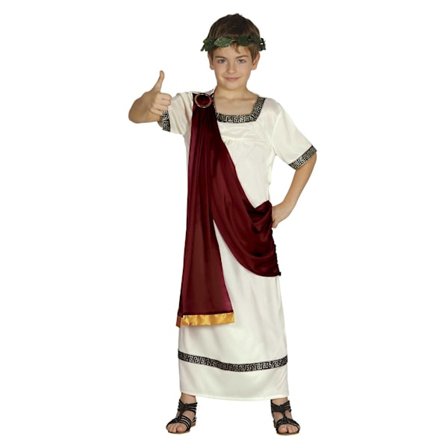 Fiestas Guirca Romersk kostymset för pojkar 3-4 år Burgundy/Beige