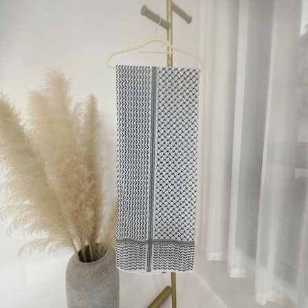 Shemagh Scarf Pläd Sjal GRÅ