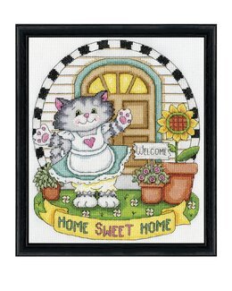 Kirjontapakkaus Taulu Kissa on kotona