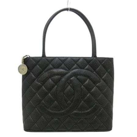 Chanel Vintage Pre-owned Læder totes Sort, Dame Vintage Tasker, Størrelse: ONE Size