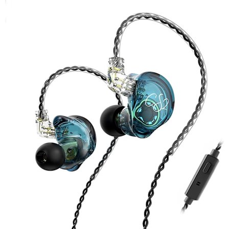 In-ear-kuulokkeet, 10 mm 1dd Hifi In-ear Monitor Bass -nappikuulokkeet, kuntosaliharjoittelu, juoksu, kirkkorumpalit (mikrofonilla)