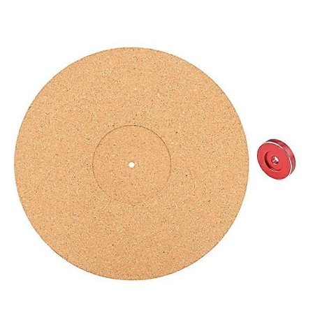Kork Platespiller Matte Antistatisk Slipmat Sklisikker Støtdempende for 12 Tommers LP Vinylplate med 45