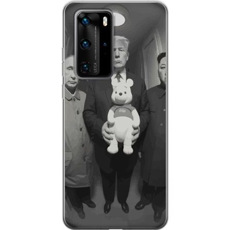 Yhteensopiva Puhelinkuori Huawei Huawei P40 Pro Mustavalkoinen taideteos surrealistisella poliittisella symboliikalla ja odottamattomalla kontrastilla