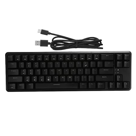 Ajazz K680T Svart Bluetooth Trådbunden 2 Lägen Bakgrundsbelyst Mekaniskt Gaming Tangentbord