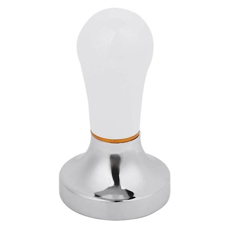 57,5 mm Kaffekontakt Praktisk Handhållen Aluminium Kaffekontakt med Handtag för Kaffebryggare (Vit)