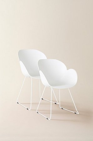 Jotex - Set Van 2 Stoelen Wit/wit Wit/wit - OSAKA - Koop Eetkamerstoelen & keukenstoelen bij Jotex