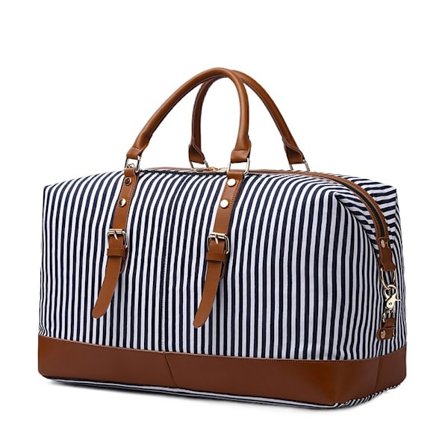 Stribet bærbar rejsetaske, der kan bæres over kroppen, rummelig og trendy rejsetaske, håndtaske