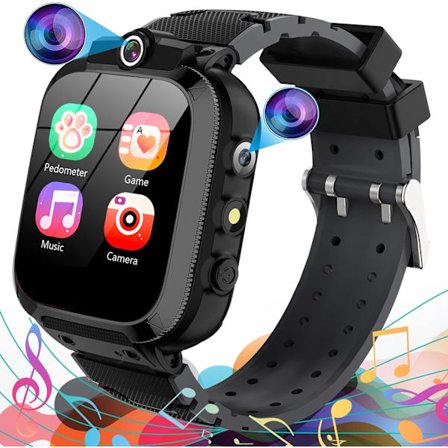 Smartklokke for barn, 2 kameraer Video 16 spill Smart Watch for