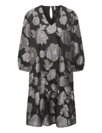 Cuaida V-Neck Dress Silver Culture