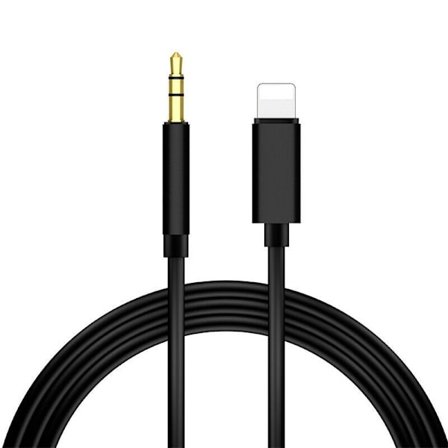 Lightning till 3.5mm Adapterkabel - 1m, Svart