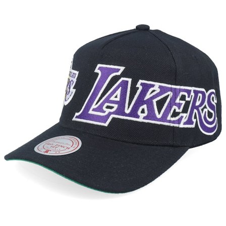 Mitchell & Ness - NBA Schwarz adjustable Cap - Los Angeles Lakers Busted Pro Black A-frame Adjustable @ Hatstore