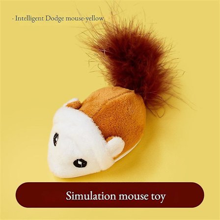 1 stk. Smart Løpende Mus Katteleke Interaktiv Tilfeldig Bevegelig Elektrisk Katte Erte Leke Simulering Mus Kattunge Selvspillende Plysjleker