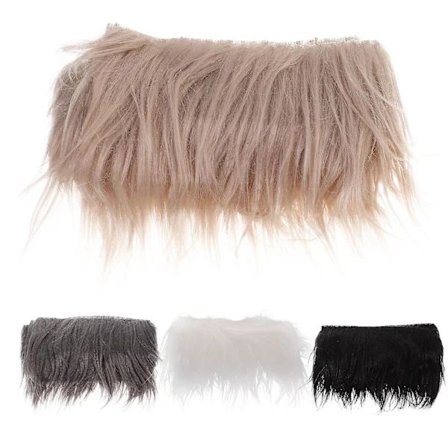 {PL}4 stk. Boligdekoration Fuzzy Craft Fur Shaggy Stof Ruller Plys Bånd Festartikler