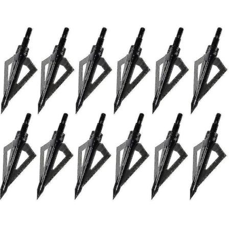 Hunting Broadheads, 12pk 3-blads Bågskytte Broadheads 100 Grain Screw Arrowheads Arrowheads Kompatibel med traditionella bågar och sammansatta båge 