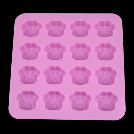 16 huller e Pet Cat Hundepoter Silikoneform Småkageform DIY kage