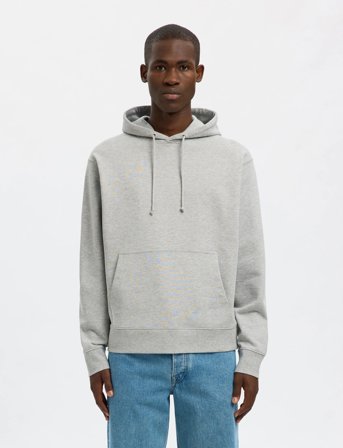 Selected Slhrelaxluke Ls Sweat Hoodie Noos - Grey - S