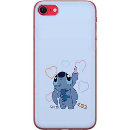 Apple iPhone 8 Gjennomsiktig deksel Stitch Hjerter
