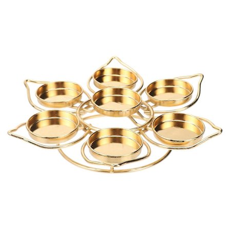 Vintage Bricka Konisk Lysestage Dekorativt Lysestativ Fyrfadsstage Bakke Legering Fyrfadsstage