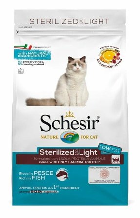 Schesir Sterilized&Light Croccantini Con Pesce Per Gatti Adulti