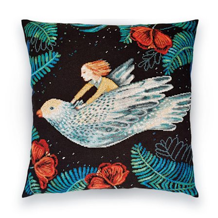 Broderikit Kudde RTO CU085 - "Till drömmarnas land" 40x40 cm