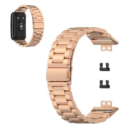 Huawei Watch Fit unique rustfrit stål rem - rødguld