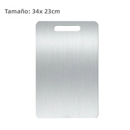 34x23 Dobbeltsidet køkken skærebræt i naturlig bambus eller rustfrit stål til grøntsager, frugt og kød