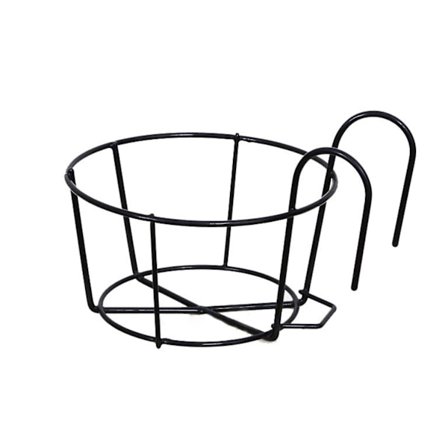 10 stk. (hvidt jernramme 30 cm) Rund altan gelænderophæng Have jernramme Vægophængt blomsterpotte Have blomsterkurv 30 X30x17cm, Jern