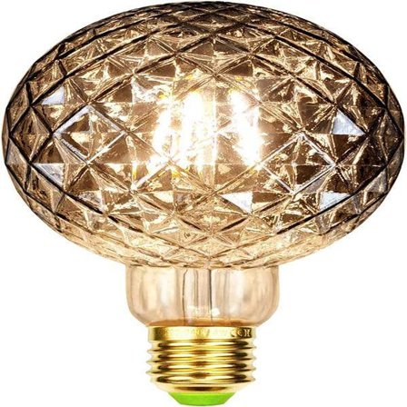 LED-lamper Vintage glødepære 4W Krystal Edison-pære G95 220/240V E27 Speciel dekorativ glødepære (røg)