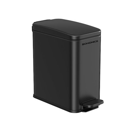 Rootz Steel kosmetiikkakori - Musta väri - Poljinkori - 5 litran tilavuus - 29,9 cm x 14,4 cm x 29 cm - Tyylikäs muotoilu - Ympäristöystävällinen