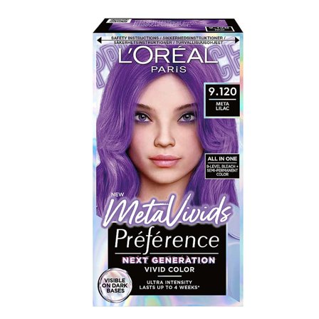 L'Oréal Paris Preference Meta Vivids 9.120 Lilac, Hår, Hårfarve, Permanent Hårfarve