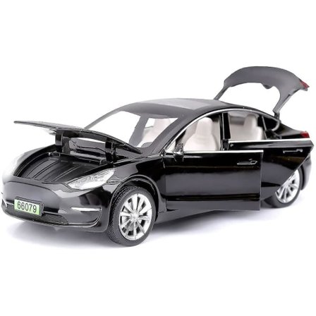 Modell 3 Diecast Metall Lekebil For Barn Svart