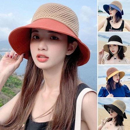 Summer Women Bucket Hat UV-skydd Solhattar