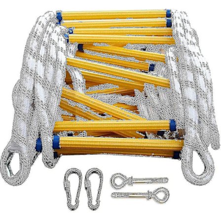 Rion 5m Brannflukt Stige, Brannflukt Tau Stige Flammebestandig Nødsituasjon Brannsikker Evakueringsstige